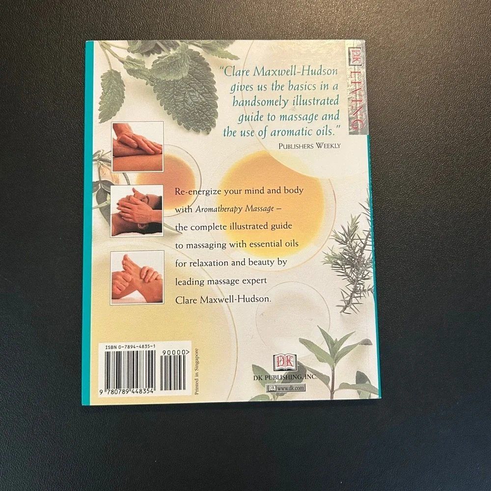 Aromatherapy Massage Clare Maxwell-Hudson DK Living Illustrated Guide Book